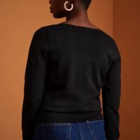 Audrey Top Organic Lapis black back