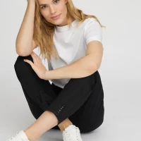 Parker Rivet Regular Crop Pant sitting