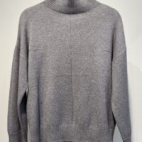 Strikbluse m/Turtleneck grey