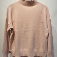 Strikbluse m/Turtleneck rose