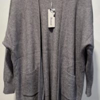 Oversize Cardigan m/Lommer grey