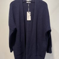 Oversize Cardigan m/Lommer navy