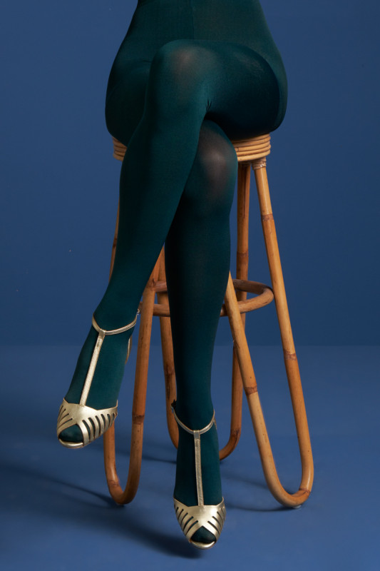 Tights Solid pine green