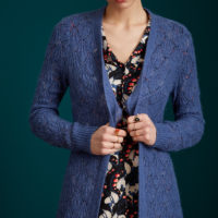 Cardi Long Pallazzone blue closeup