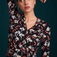 Lola Button Dress Calla closeup