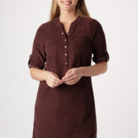 Ella Dress Wine Baby Corderoy