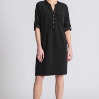 Ella Black Corderoy Dress front 4