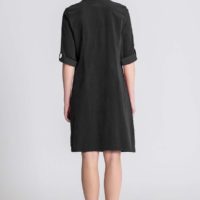 Ella Black Corderoy Dress back
