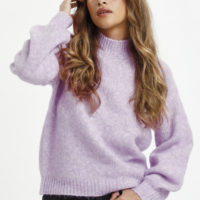 KAsarla Knit Pullover purple front