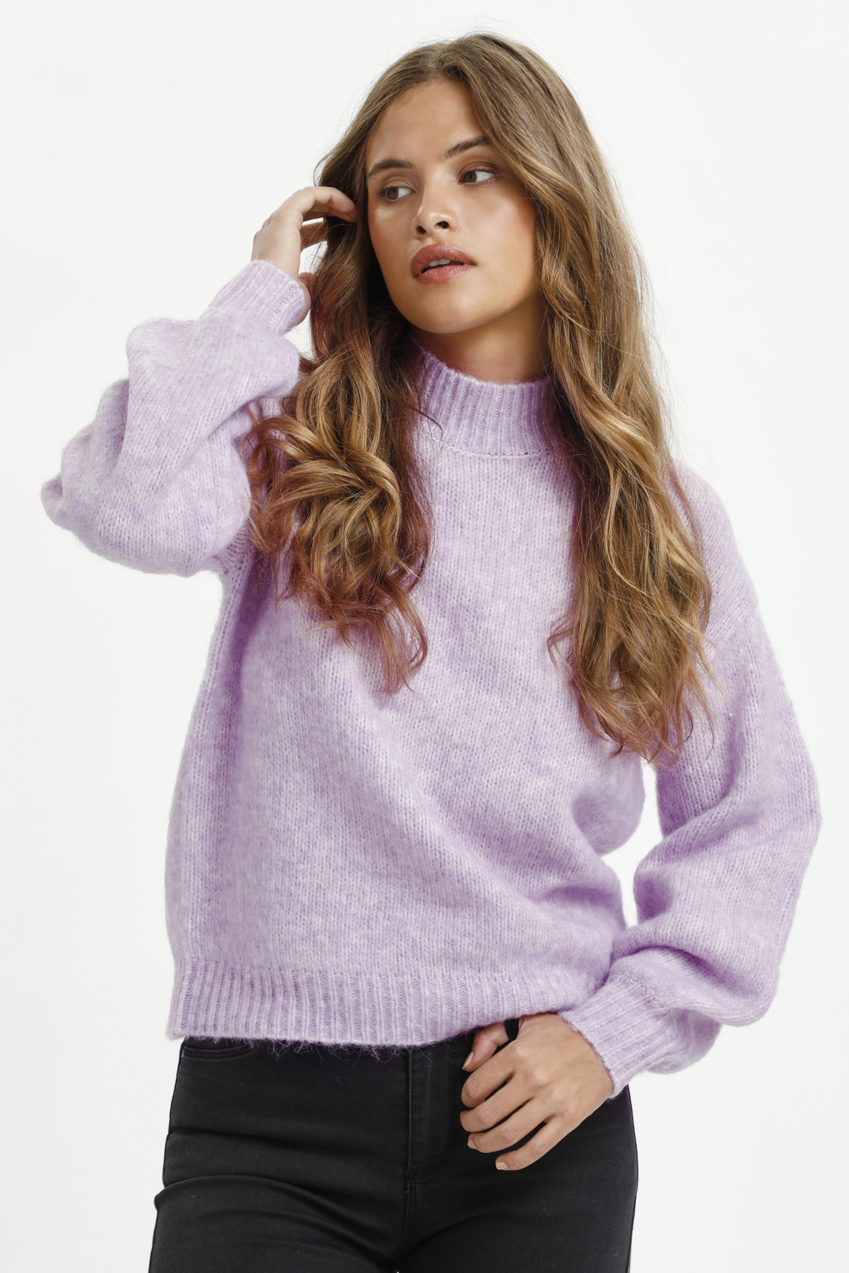 KAsarla Knit Pullover purple front