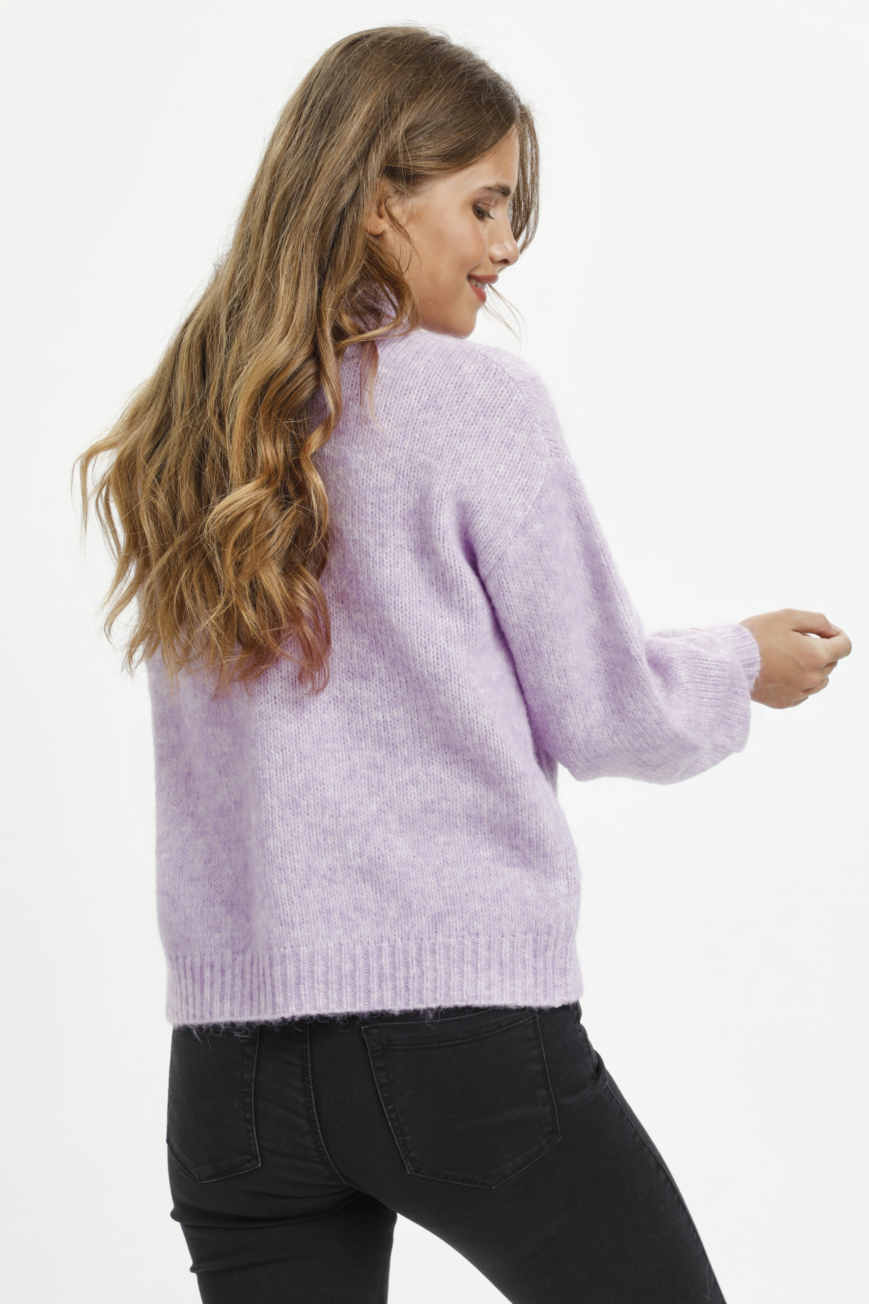 KAsarla Knit Pullover purple back
