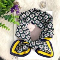 Kvadrat Blomster Tørklæde yellow