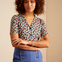 Patty Blouse Kir Royal closeup