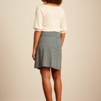 Border Skirt Naranja green back