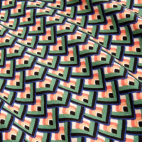 Border Skirt Naranja green fabric