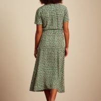 Olive Midi Dress Bowling back
