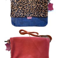 Ingrid Suede Flip Bag Leo red