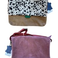 Ingrid Suede Flip Bag spots purple