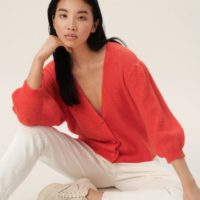 Ziga Zenie Rib Cardigan red