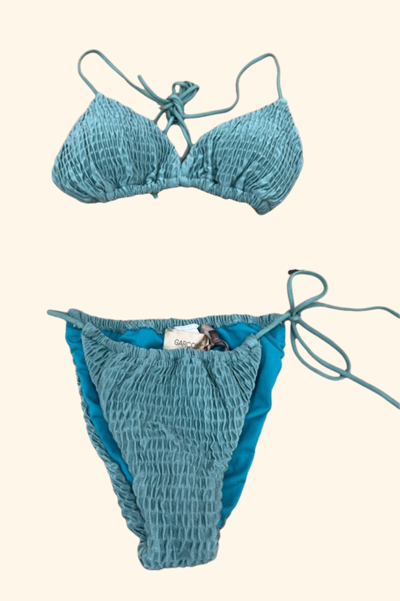 Crepe Bikini dusty blue