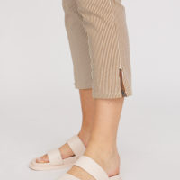 Charlotte Zip Regular Crop Pant bronze legs