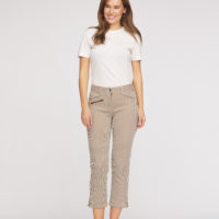 Charlotte Zip Regular Crop Pant bronze
