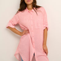 KAvivian 3/4 Shirt Dress coral front