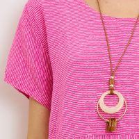Helle Tunic pink closeup