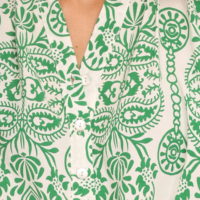 Africana Shirt Dress green fabric