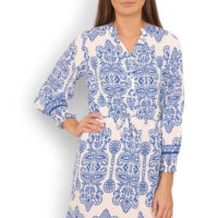 Africana Shirt Dress blue