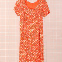 Flower SS Dress orange