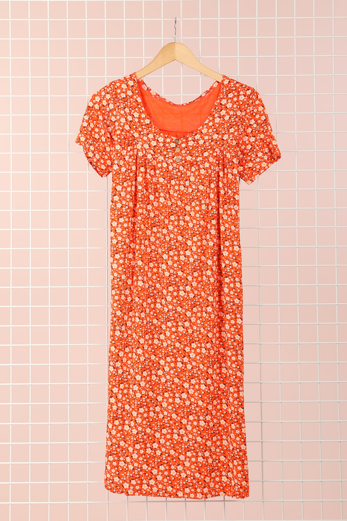 Flower SS Dress orange