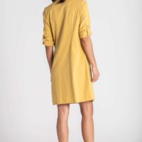 Ella Mustard Dress back