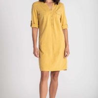 Ella Mustard Dress front