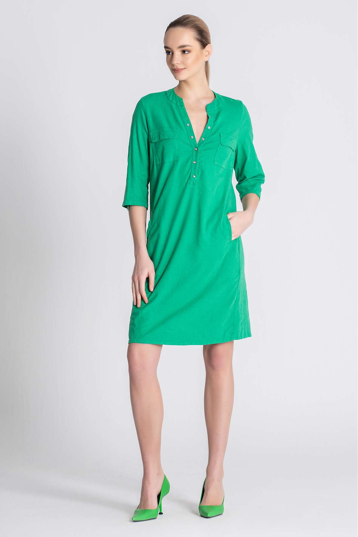 Ella Green Dress front
