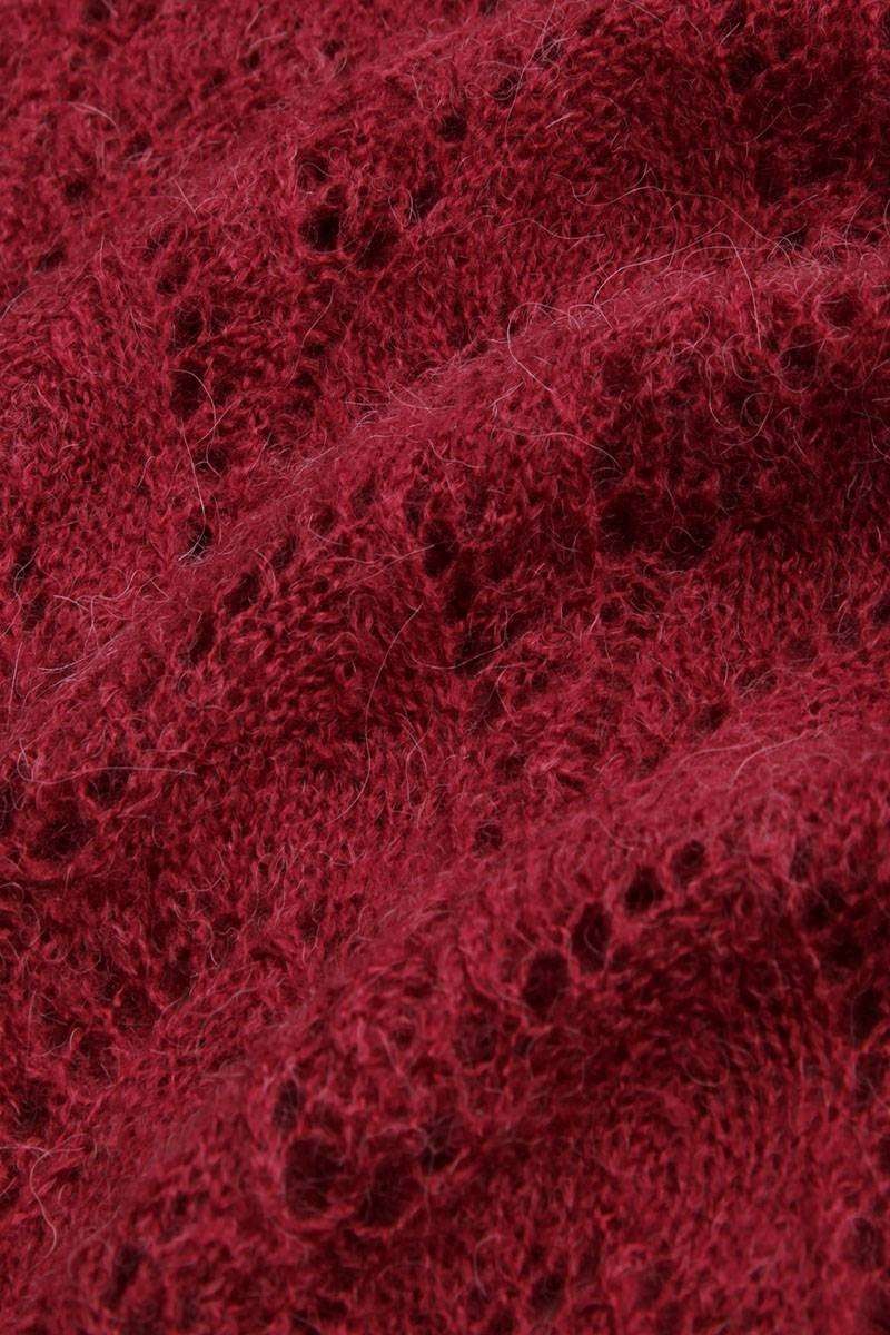 Cardi Midi Tosca red fabric