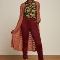 Cardi Midi Tosca spicey brown front