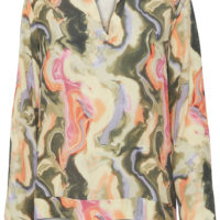 BxHuda Blouse sea turtle mix front