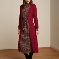 Cardi Midi Tosca red front