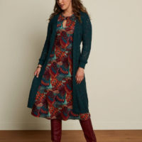 Cardi Midi Tosca green front