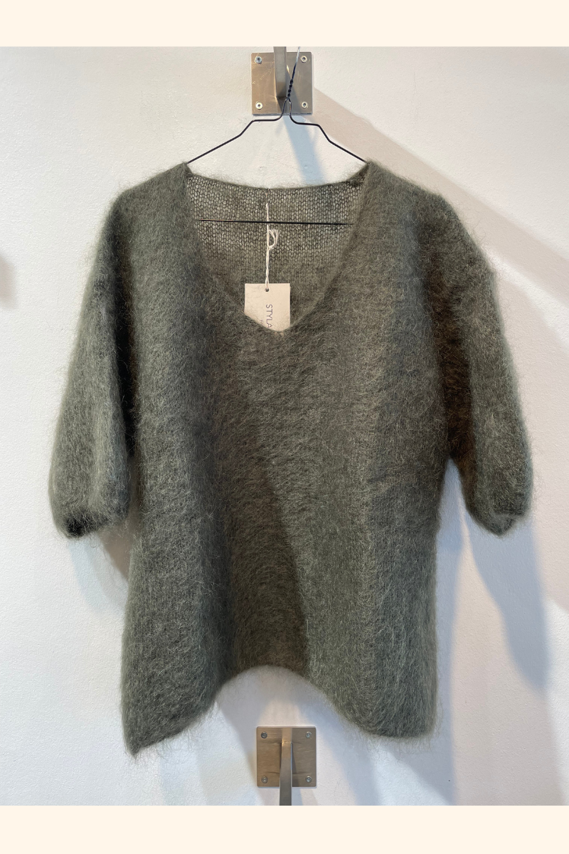 Loose Mohair Knit army