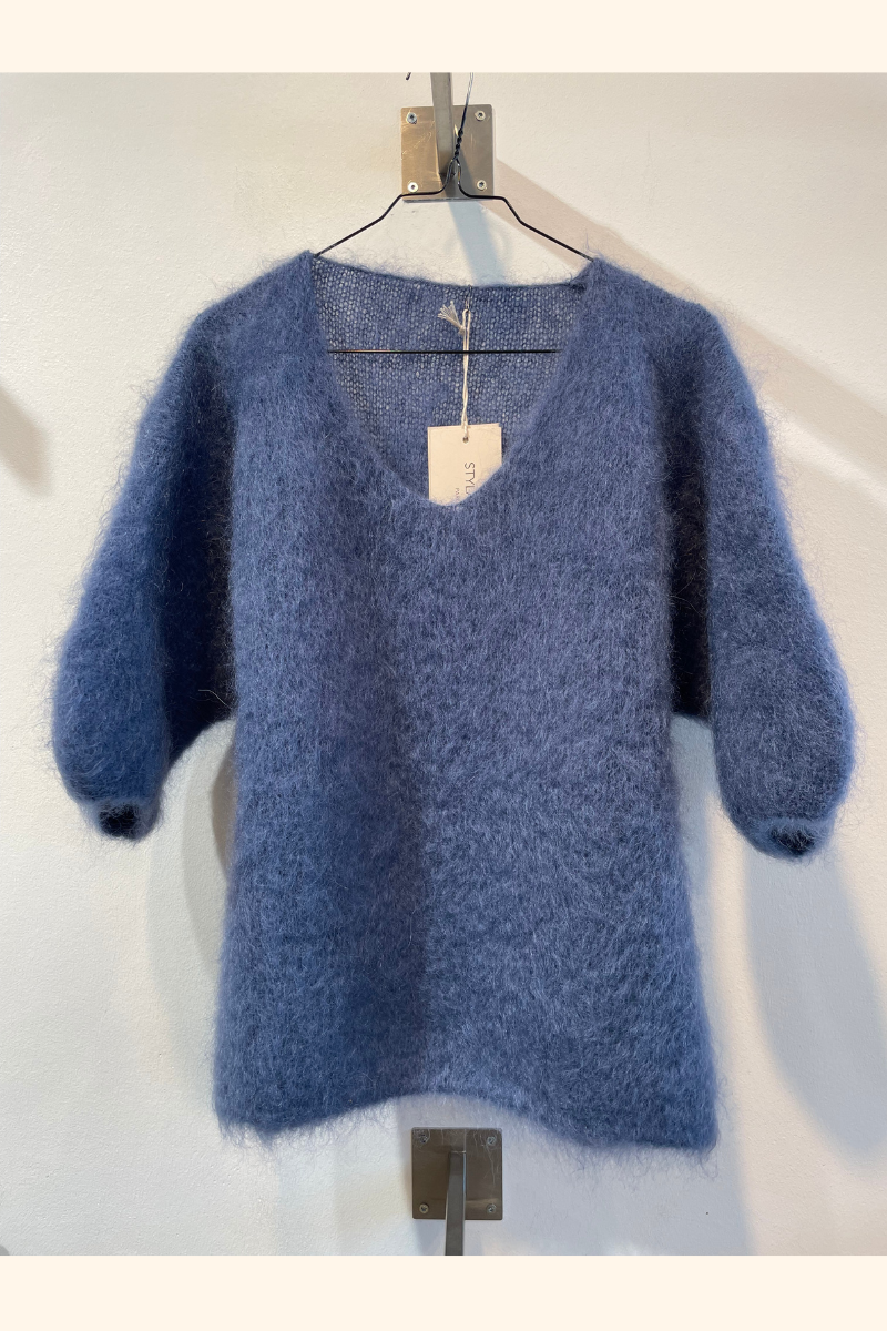Loose Mohair Knit dusty blue