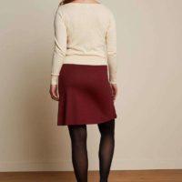 Border Skirt Brique Red Milano back