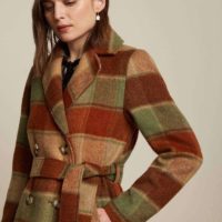 Robin Coat Gomez Check closeup