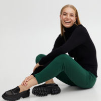 ByDanta Green Crop Pant sitting