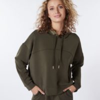 Modal Sweater Hoodie army front