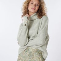 Buttons Melange Sweater front