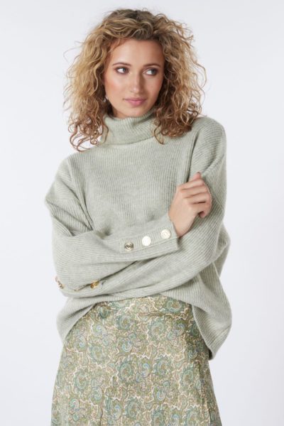 Buttons Melange Sweater