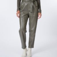 Paperbag PU Trousers closeup