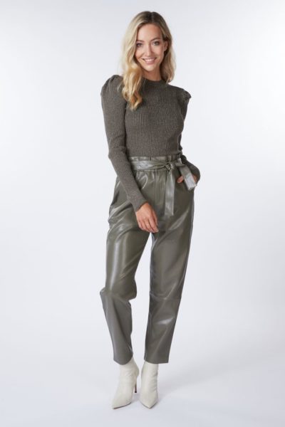 Paperbag PU Trousers